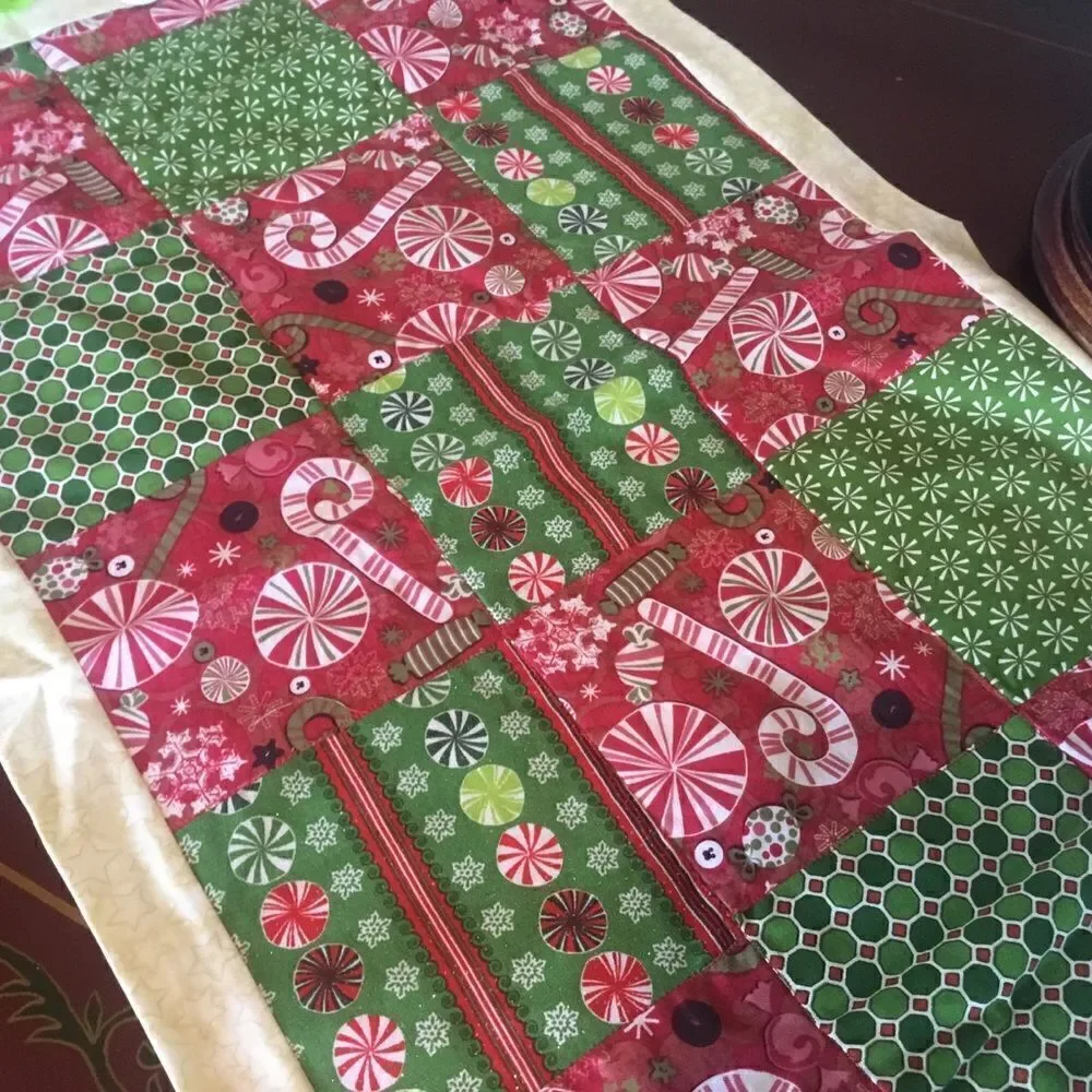 NWOT. Handmade Quilted Holiday Runner